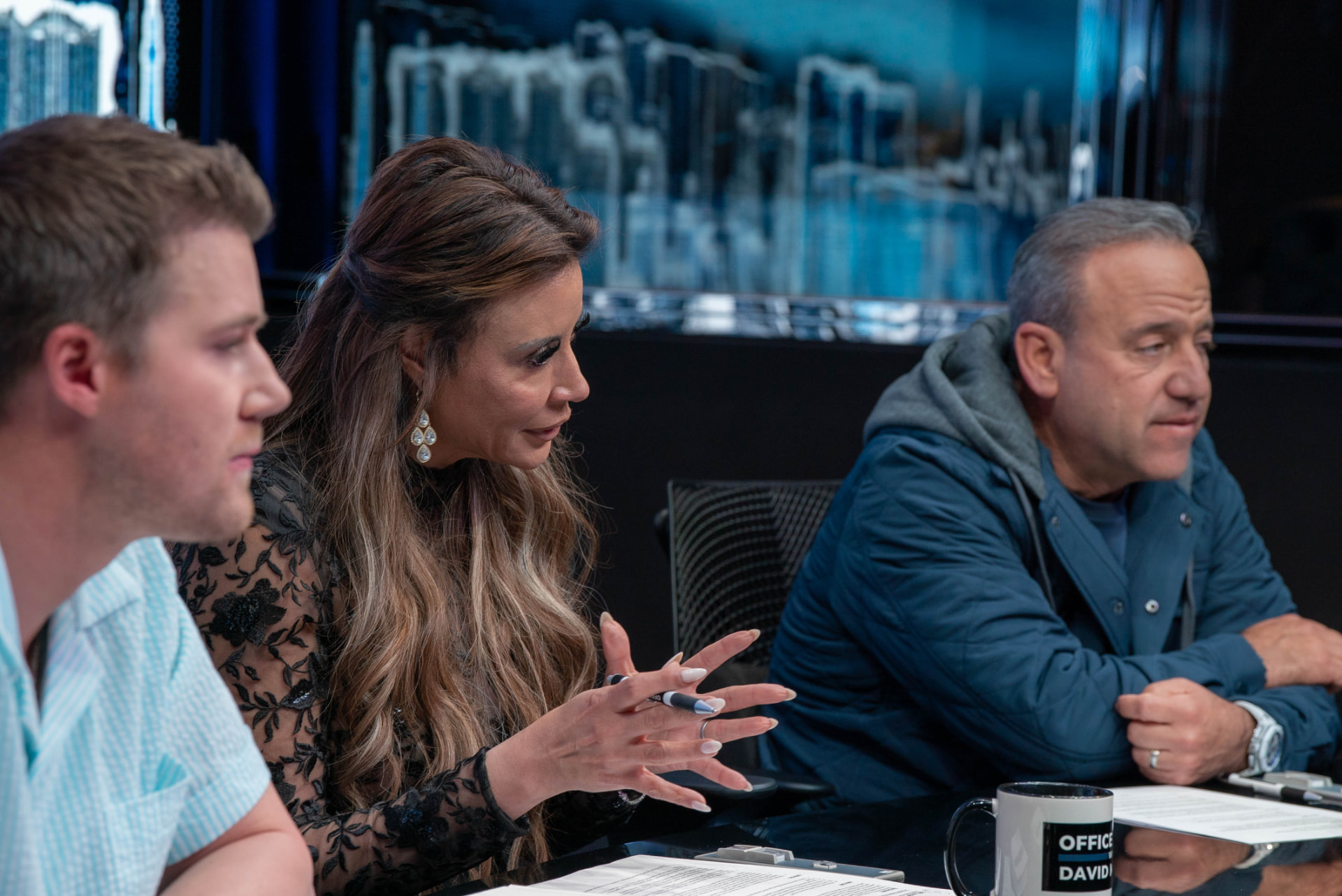 Madeline Ricci speaking with David Meltzer and the panel during the season 6 taping